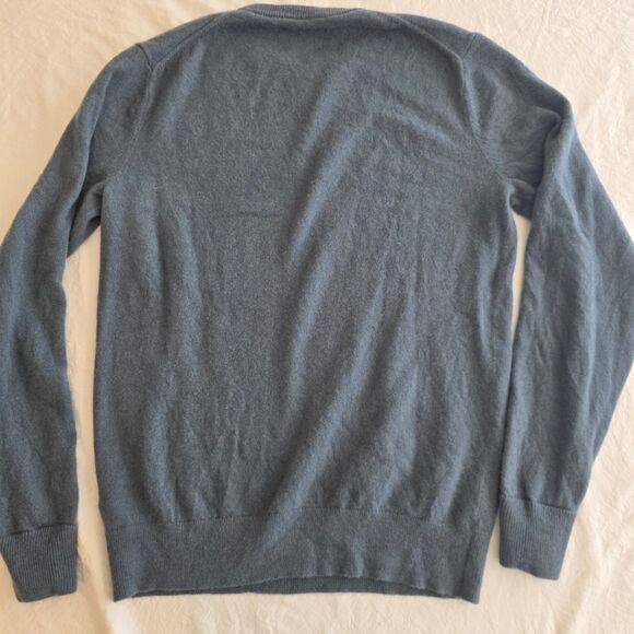 EVERLANE Blue-Gray Cashmere Crewneck Pullover Sweater Top Women's Size M - Picture 4 of 7